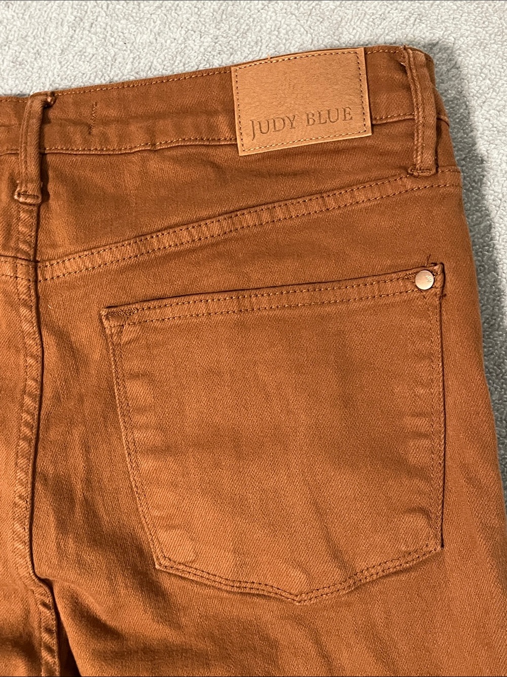 Judy Blue Wide Cropped Jeans Size 30 High Rise Brown - Picture 9 of 10